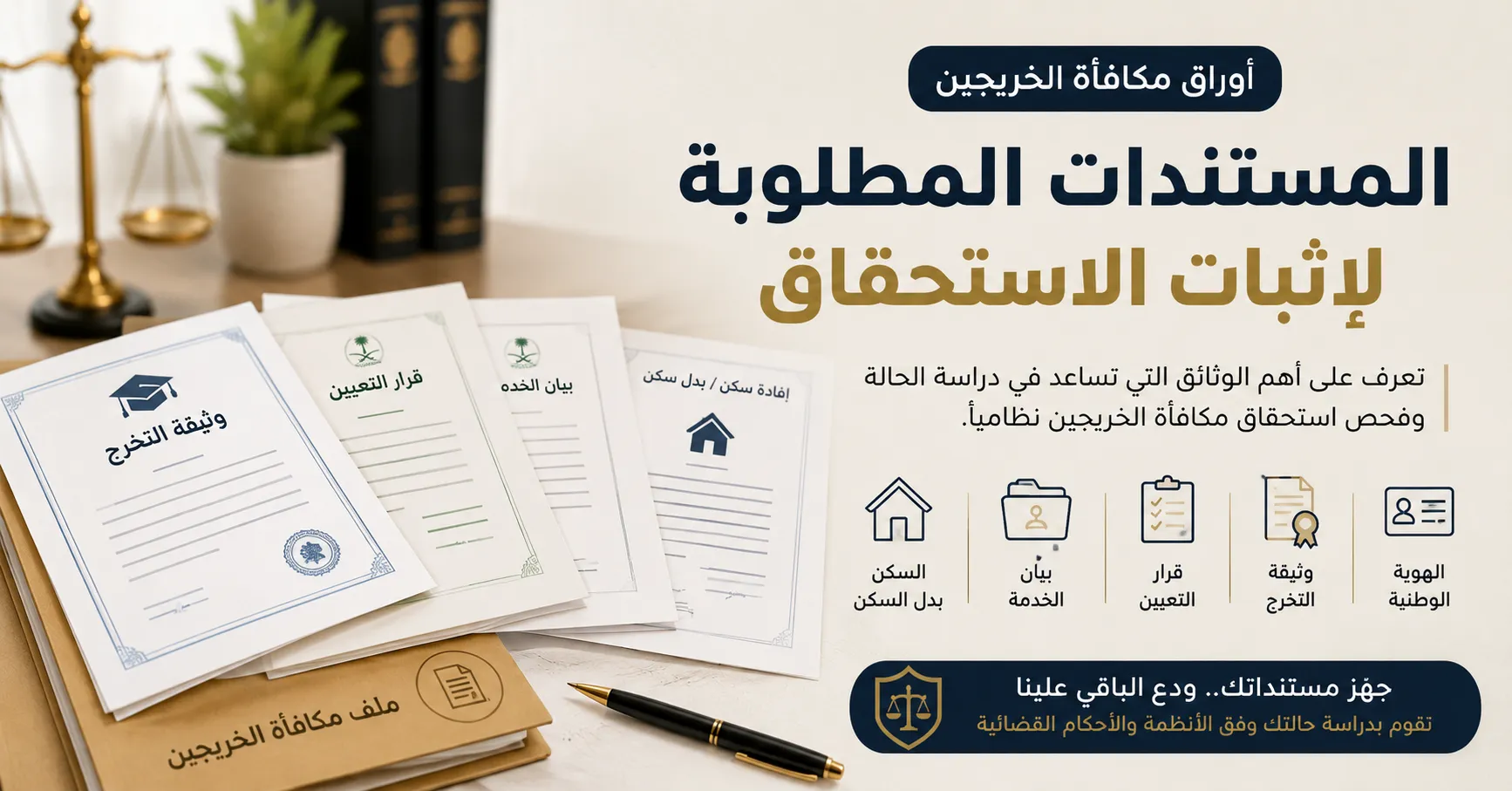 أوراق مكافأة الخريجين - المستندات المطلوبة للإثبات